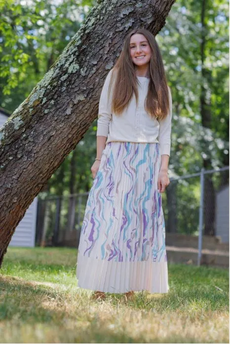 Accordion Pleated Maxi Skirt 4670