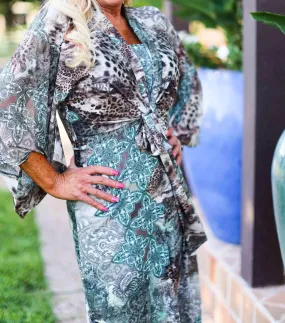 Animal Medallion Kimono