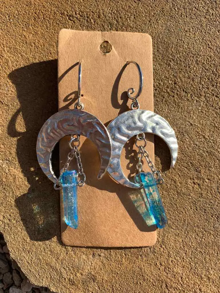 Aqua Crystal Earrings
