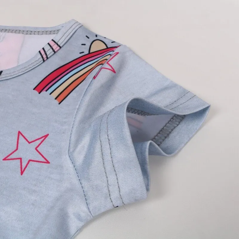 Blue Grey Unicorn Dress