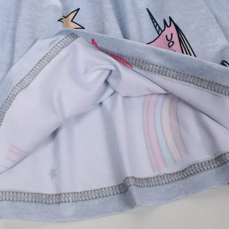 Blue Grey Unicorn Dress