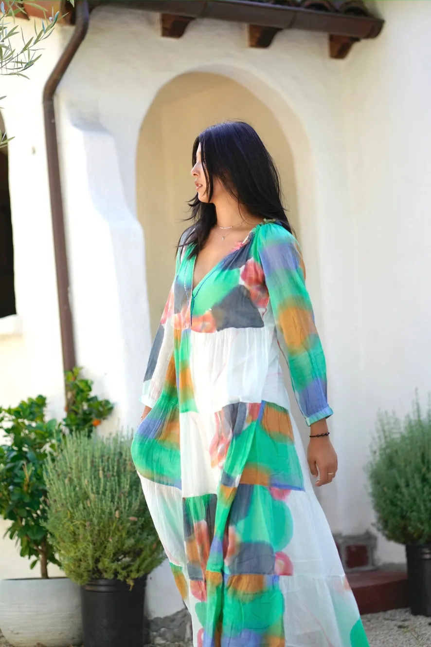 Cezanne Tiered Maxi Dress | Emerald