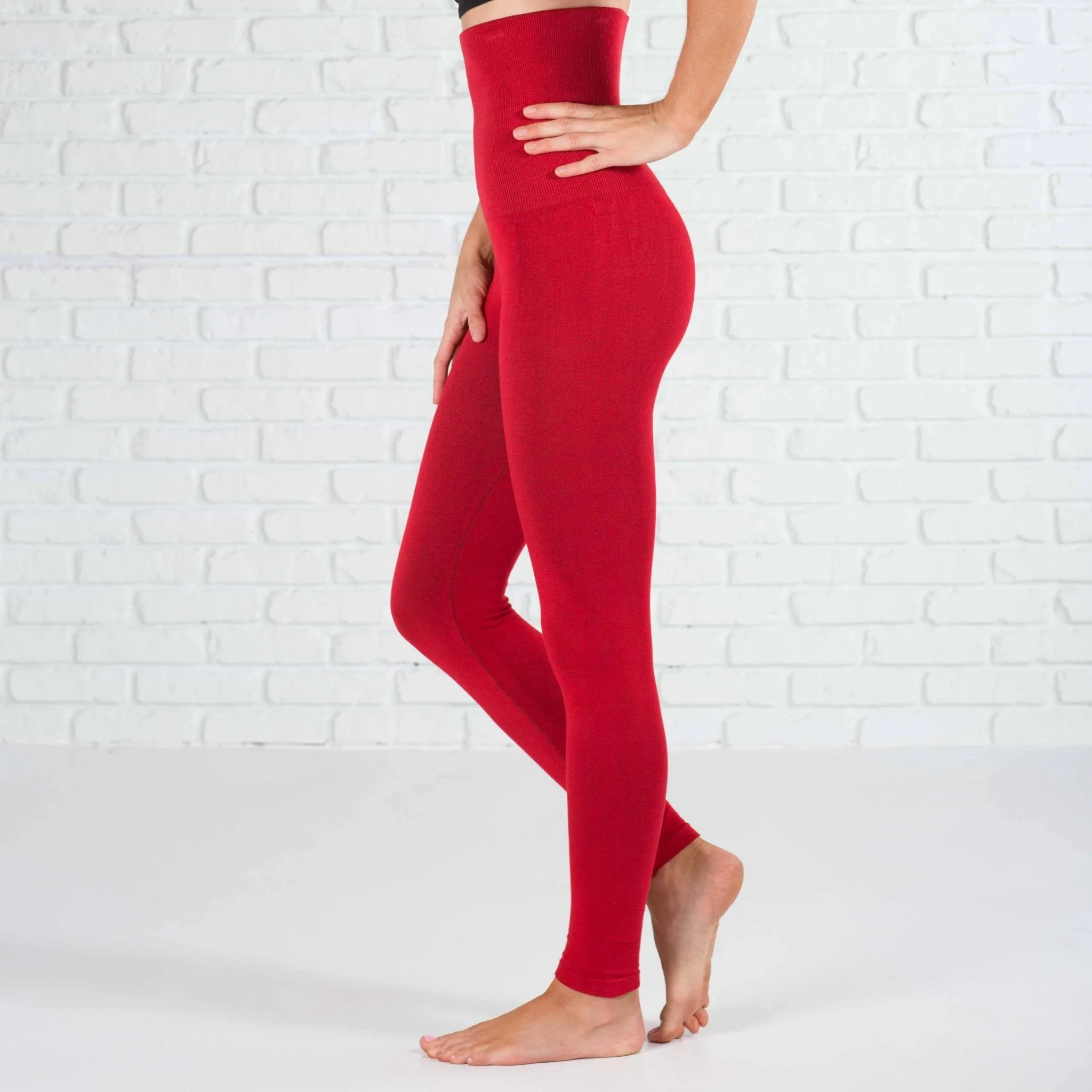 Compression Non-Lined Tummy Control Leggings (Yelete)