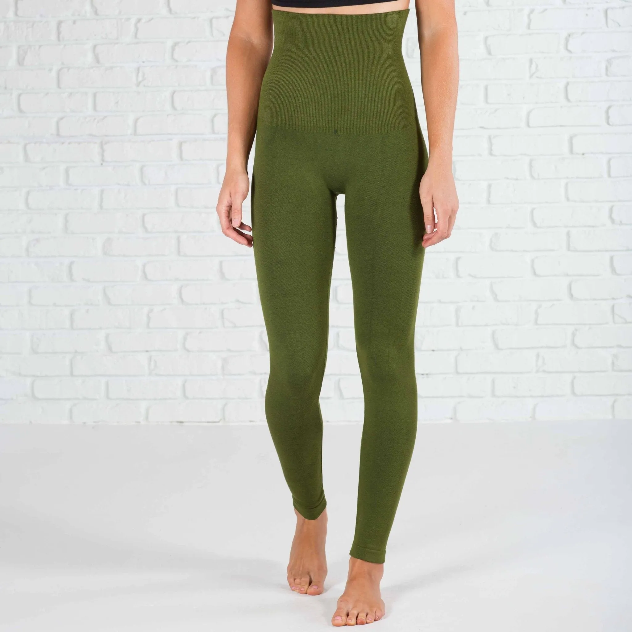 Compression Non-Lined Tummy Control Leggings (Yelete)