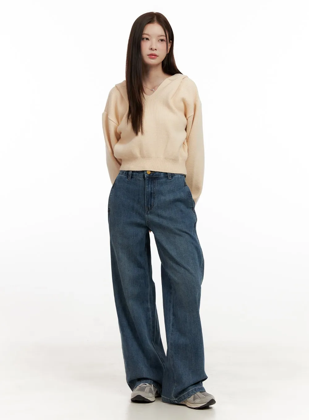 Crystal Wide-Leg Jeans ON422
