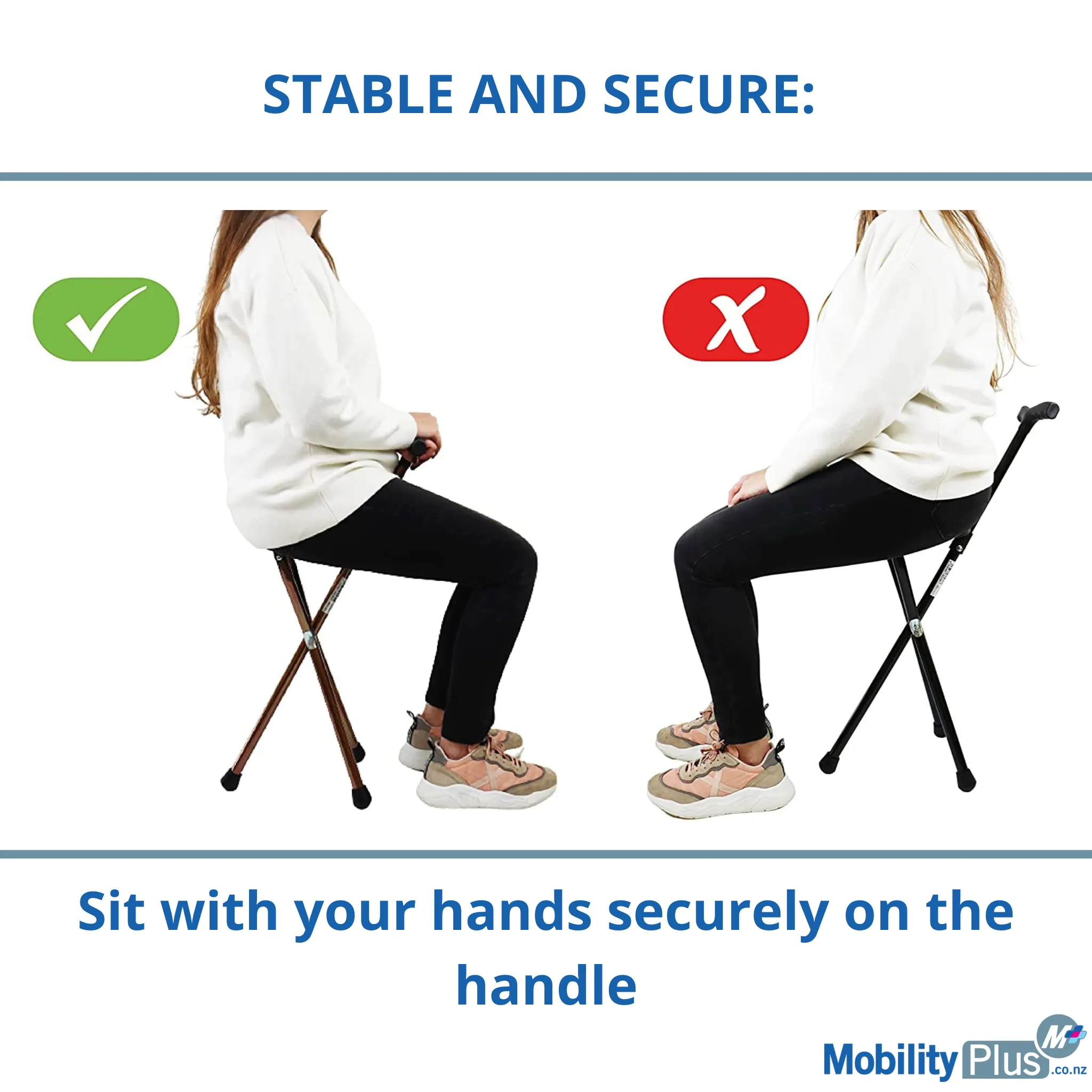 Deluxe Cane Seat & Walking Stick in One!