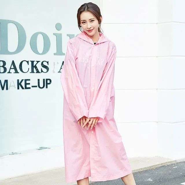 Half Transparent EVA Raincoat Jacket For