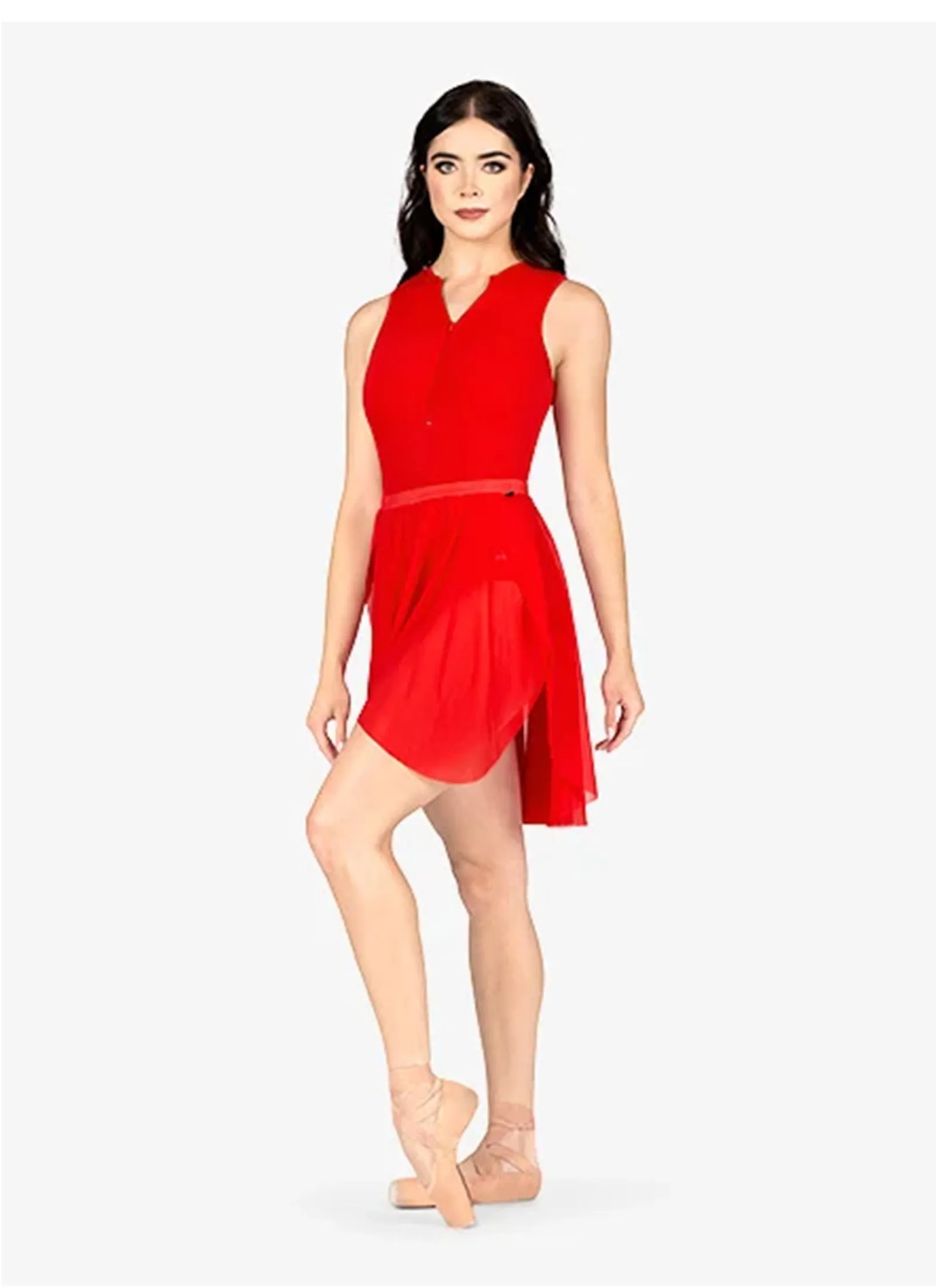 Mariia Womens High Low Mesh Skirt
