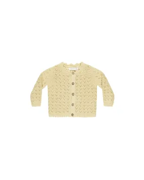 Scalloped Cardigan - Yellow
