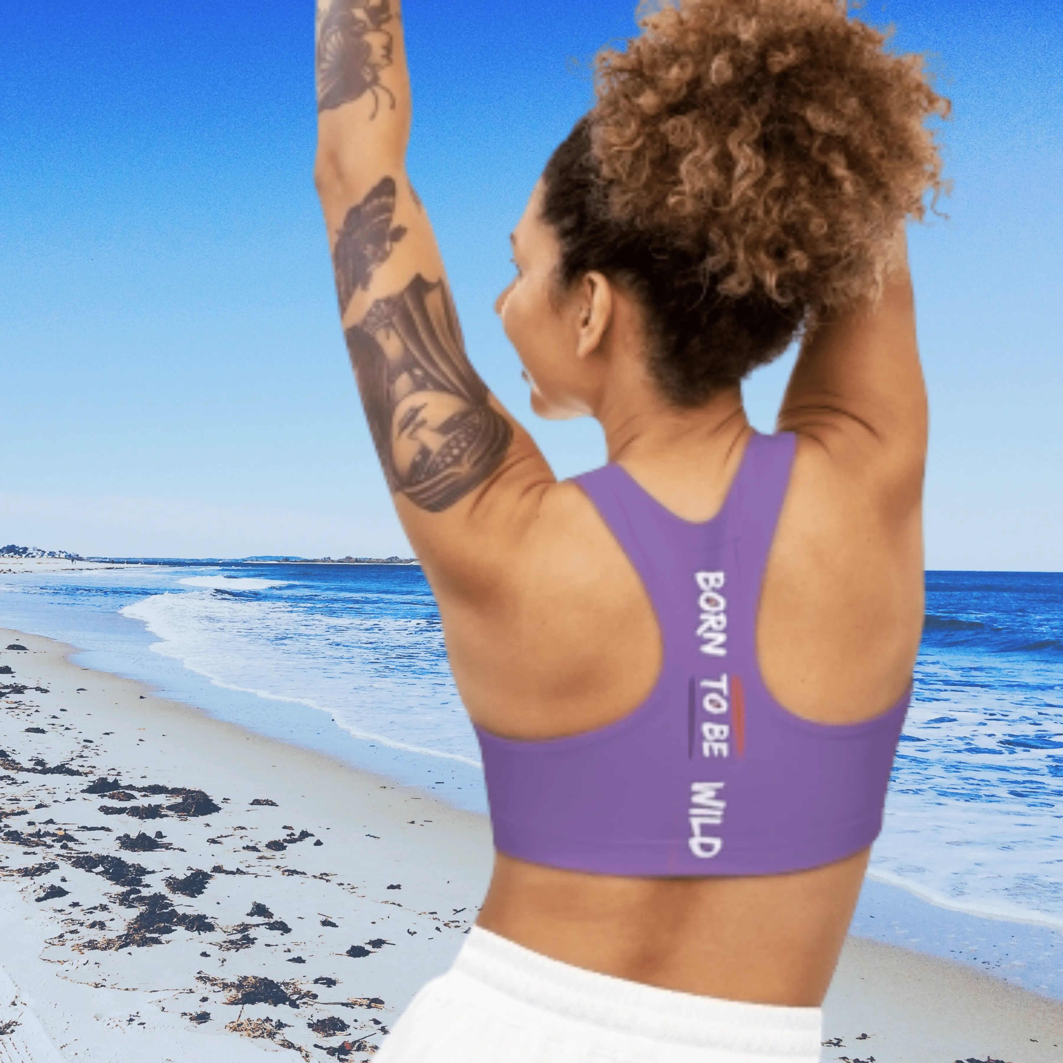 Sports Bra (Born to be wild) Purple