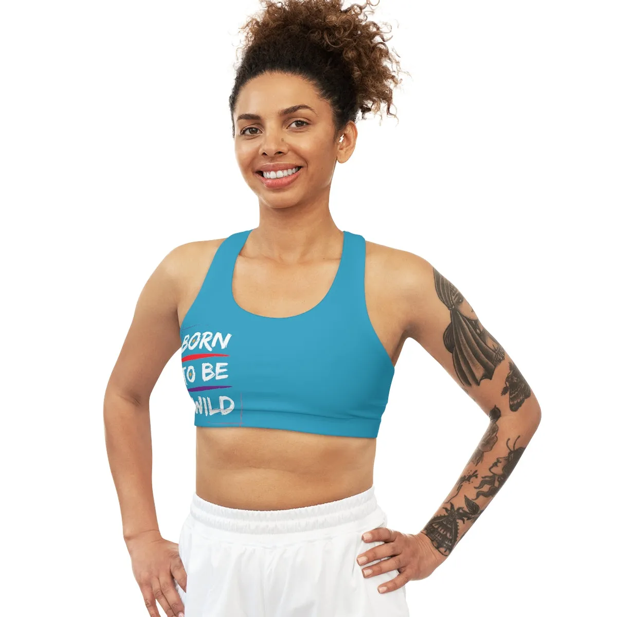 Sports Bra (Born to be wild) Turquoise