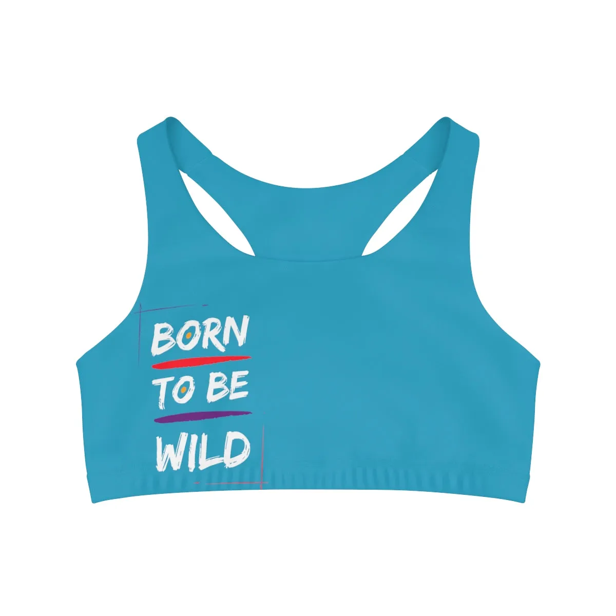 Sports Bra (Born to be wild) Turquoise