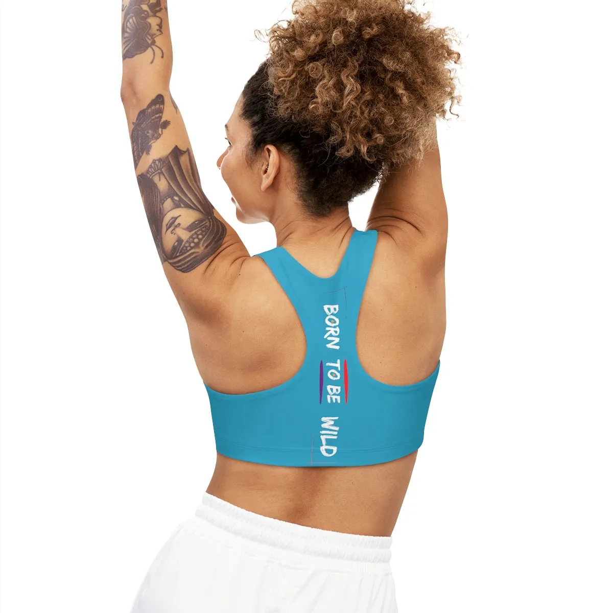 Sports Bra (Born to be wild) Turquoise