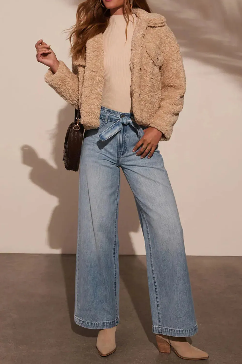Wide Leg Jeans with Pockets