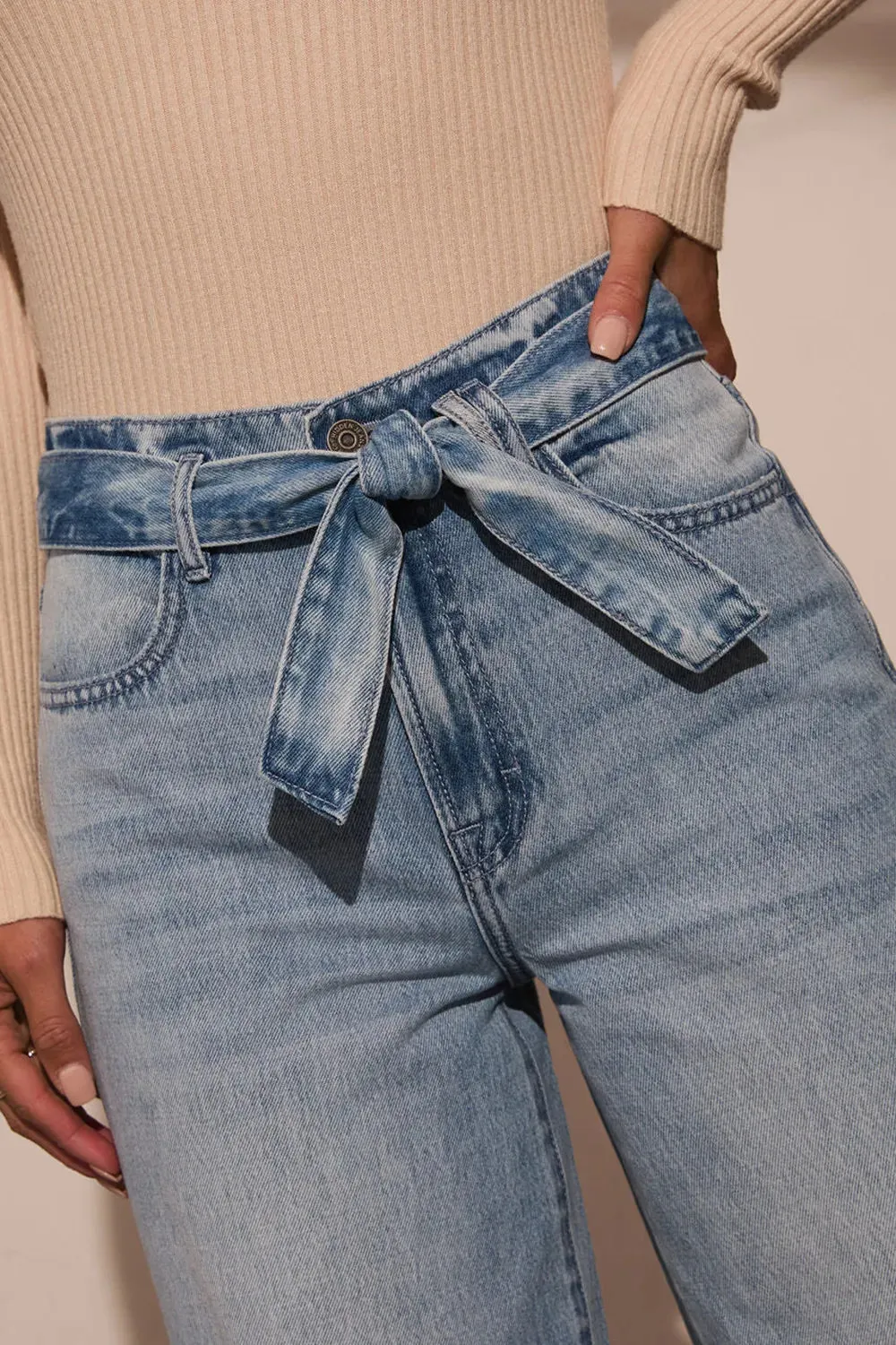 Wide Leg Jeans with Pockets